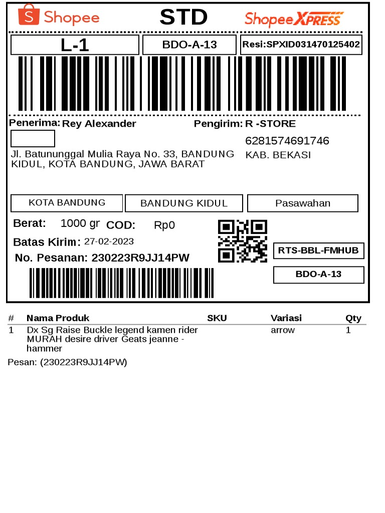 Order Details for R-Store Delivery | PDF