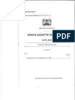 Kenya Gazette Supplement No 26 - Business Laws (Amendmen)t Act 2020