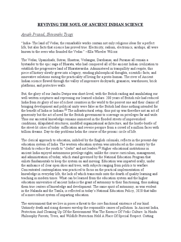 Paper Ayush Shivanshi Pdf Science Vedas