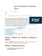 How To Prepare Your Dataset For Machine Learning in Python