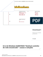 Como Resolver o Código de Erro 0x80070035 - Caminho de Rede Não Encontrado