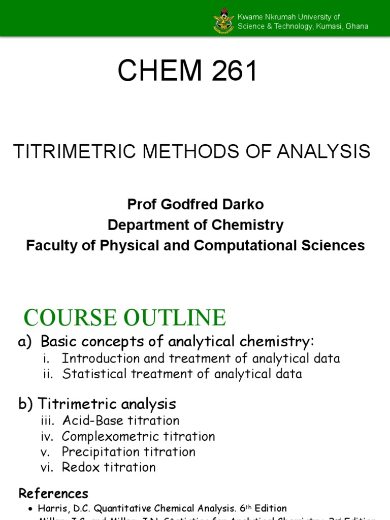 Titrimetric Methods in Analytical Chemistry | PDF | Significant Figures ...