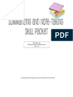 Summary and Note-Taking Skill Packet