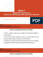 W2 PPT - Rules For Undergraduate Research Writing