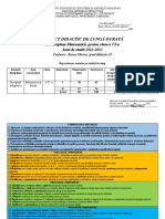 Proiect de Lungă Durată MATEMATICA Clasa A VI-a PDF
