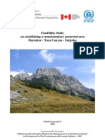 Durmitor Tara Canyon Sutjeska - UNEP Feasibility Study