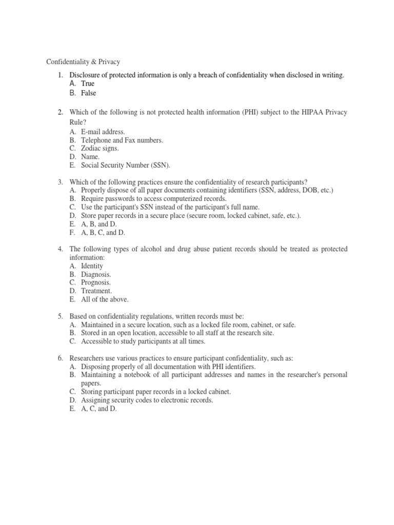 Ensuring Participant Confidentiality | PDF