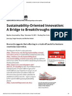 Sustainability-Oriented Innovation - A Bridge To Breakthroughs