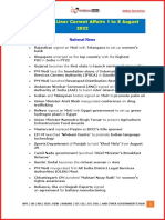 Weekly Current Affairs Summary 1-8 August 2022