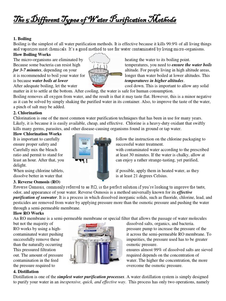 An InDepth Look at the 5 Main Methods of Water Purification Boiling