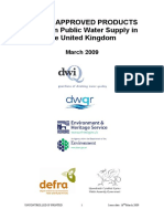 List of Approved Products For Use in Public Water Supply in The United Kingdom