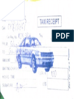 Taxi receipt template with date and details