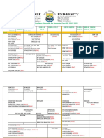 Combined Teaching Timetable for Semester Two