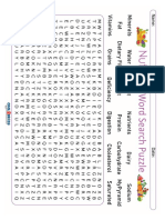 Printable Nutrition Word Search