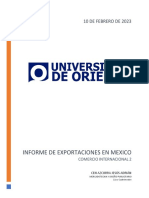 Informe de Exportaciones en Mexico