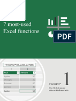 7 most-used excel functions