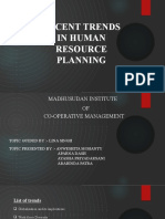Recent Trends in Human Resources Planning Group - 2