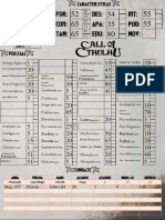 Ficha Call of Cthulhu Editável