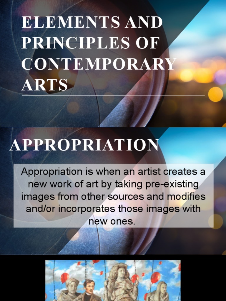 Elements and Principle of Contemporary Art PDF Communication