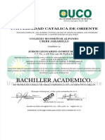 Diploma Bachiller Jorge