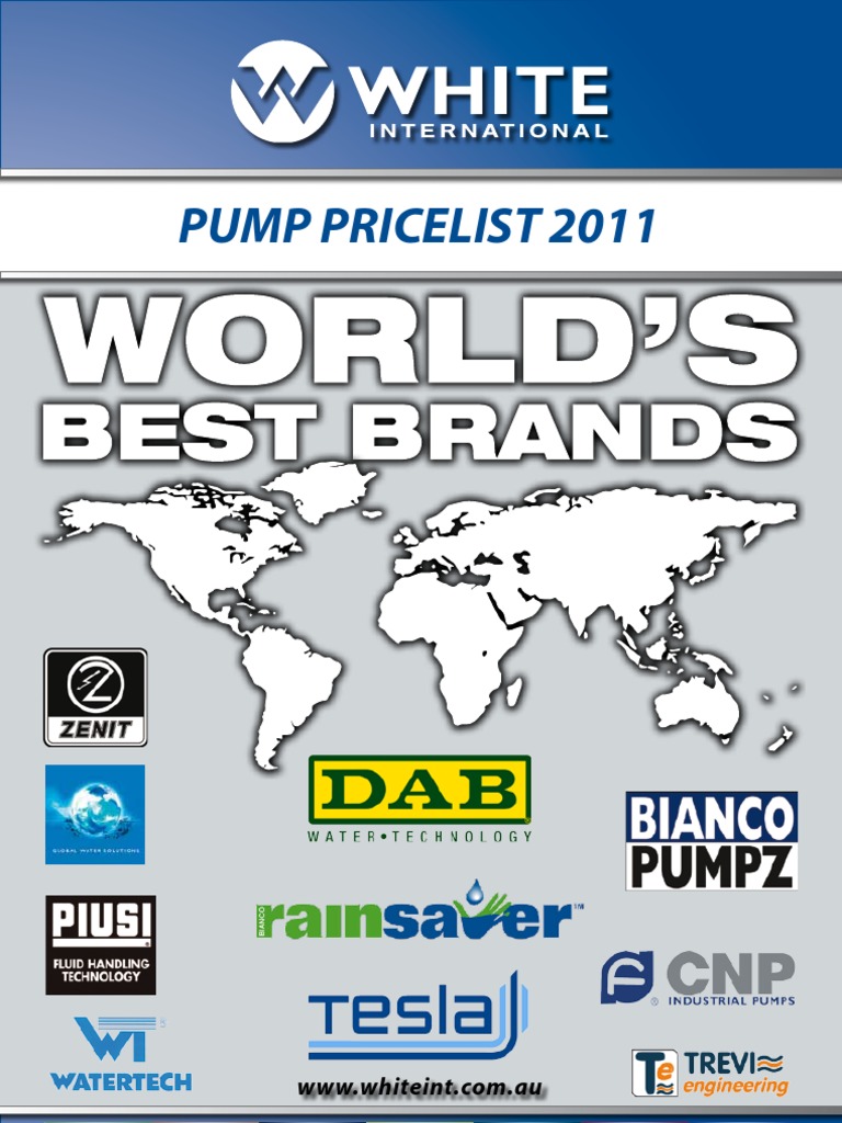 White International Pump Pricelist PDF Mains Electricity Pump