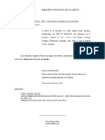 Documento de No Adeudo Rosa Quispe