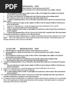 Class-Viii Mensuration Test