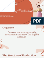 Eed 111 (Lesson 3 Structure of Predication)