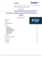 ME EngRW 11 Q3 0304 - SG - The American Psychological Association (APA) and The Modern Language Association (MLA) Citation Guides