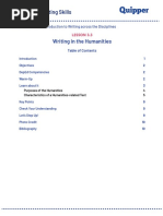 ME EngRW 11 Q3 0303 - SG - Writing in The Humanities