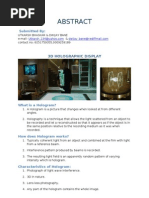 Download 3D Holographic Display by dwijay_bane SN62772781 doc pdf