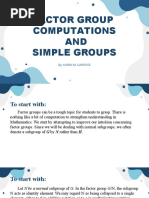 Factor Group Computations and Simple Groups