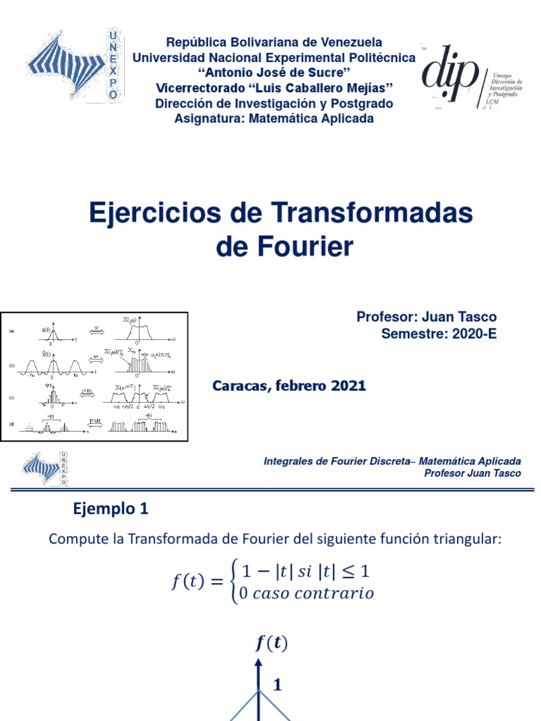 Clase 9 ejercicios transformada de fourier pdf transformada de