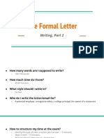 The Formal Letter