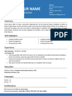 Resume - CV Format Download