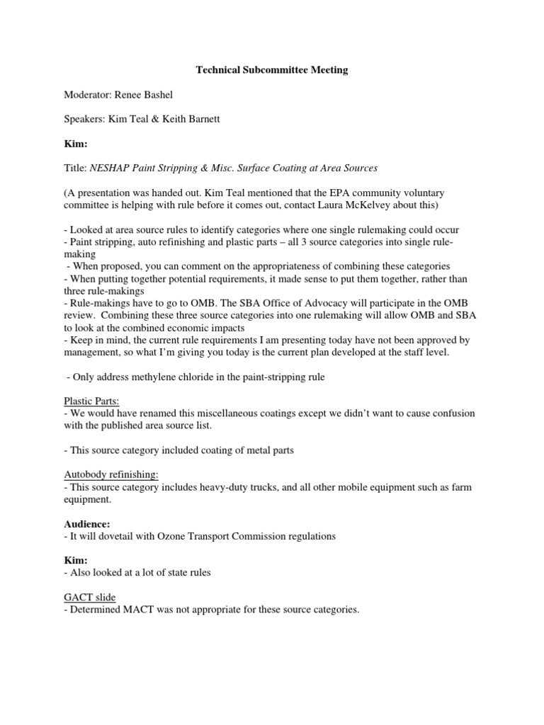 Technical Notes Conference Session 061907 | PDF | Rulemaking | Business
