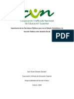 Importancia de Los Servidores Públicos para Con El Estado Colombiano y La Función Pública Como Garantía Social