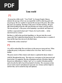 Your World Poem Analysis