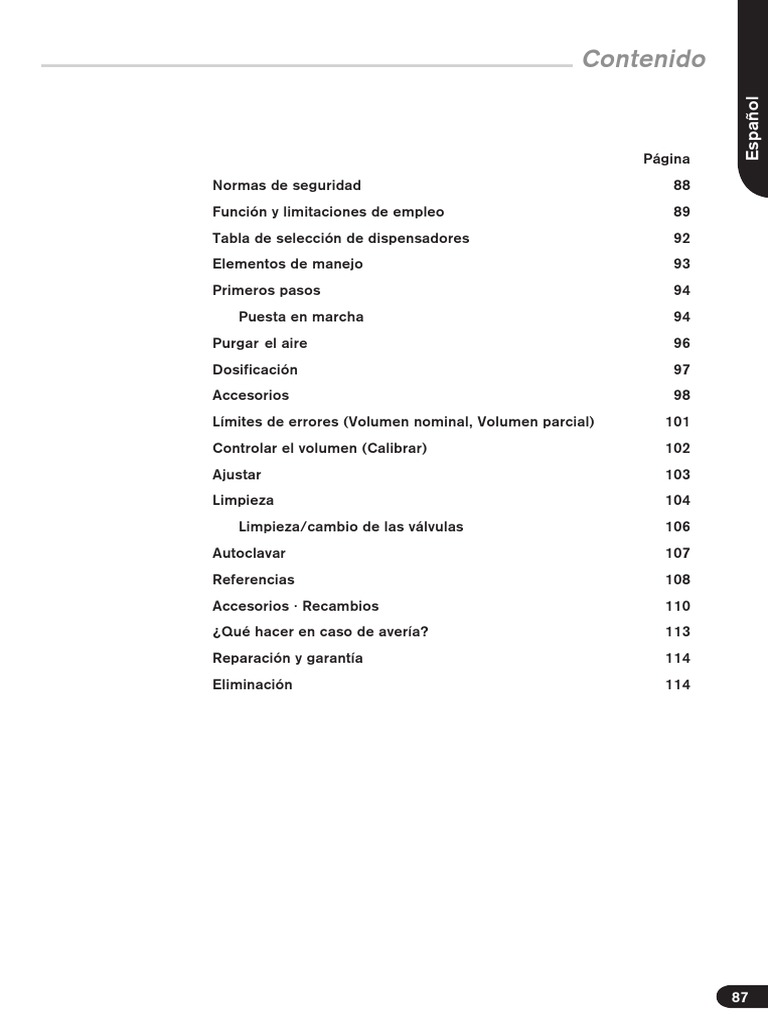 Manual Dispensette Brand87116 Dispensador Colorimetria PDF