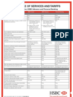 Conventional Schedule of Tariffs