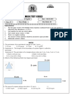 Class Iv Mock Test-Andheri Branch Revision Sheet