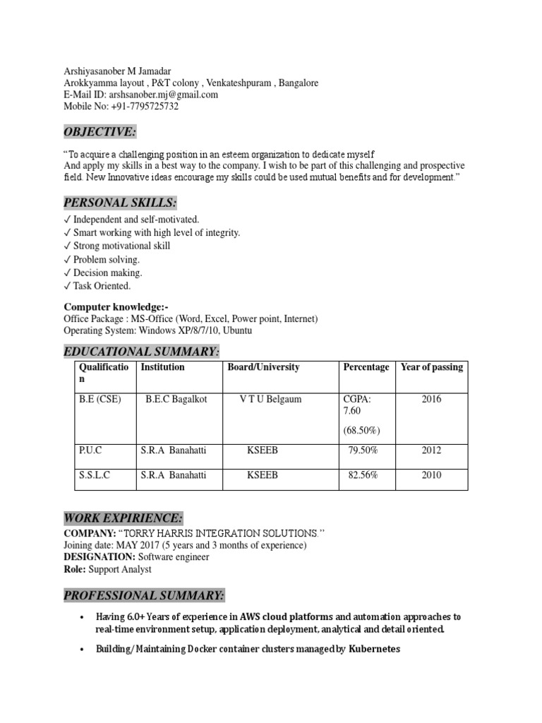 AWS Cloud & DevOps Engineer Resume | PDF | Cloud Computing | Amazon Web ...