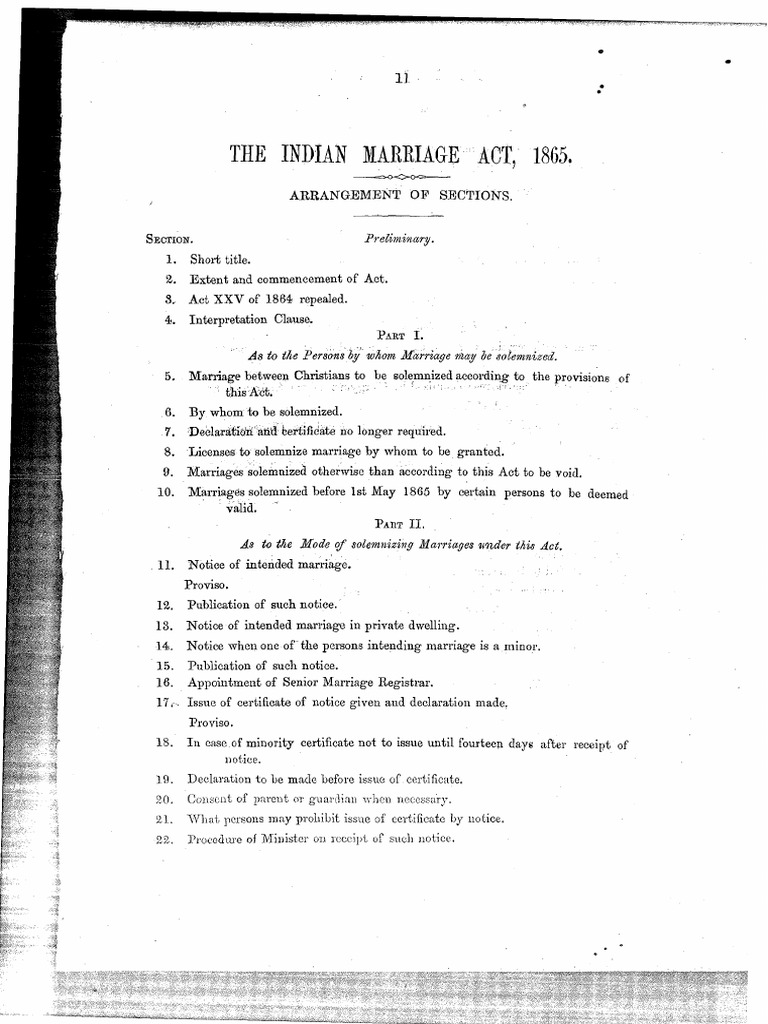 The indian marriage act 1865 pdf marriage social institutions