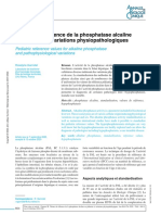 Valeurs de Reference de La Phosphatase Alcaline en Pediatrie Et Variations Physiopathologiques-361550-U
