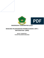 RPP Matematika MTs Leles