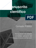 Aplicación del modelo M-Score de Beneish para detectar manipulación contable