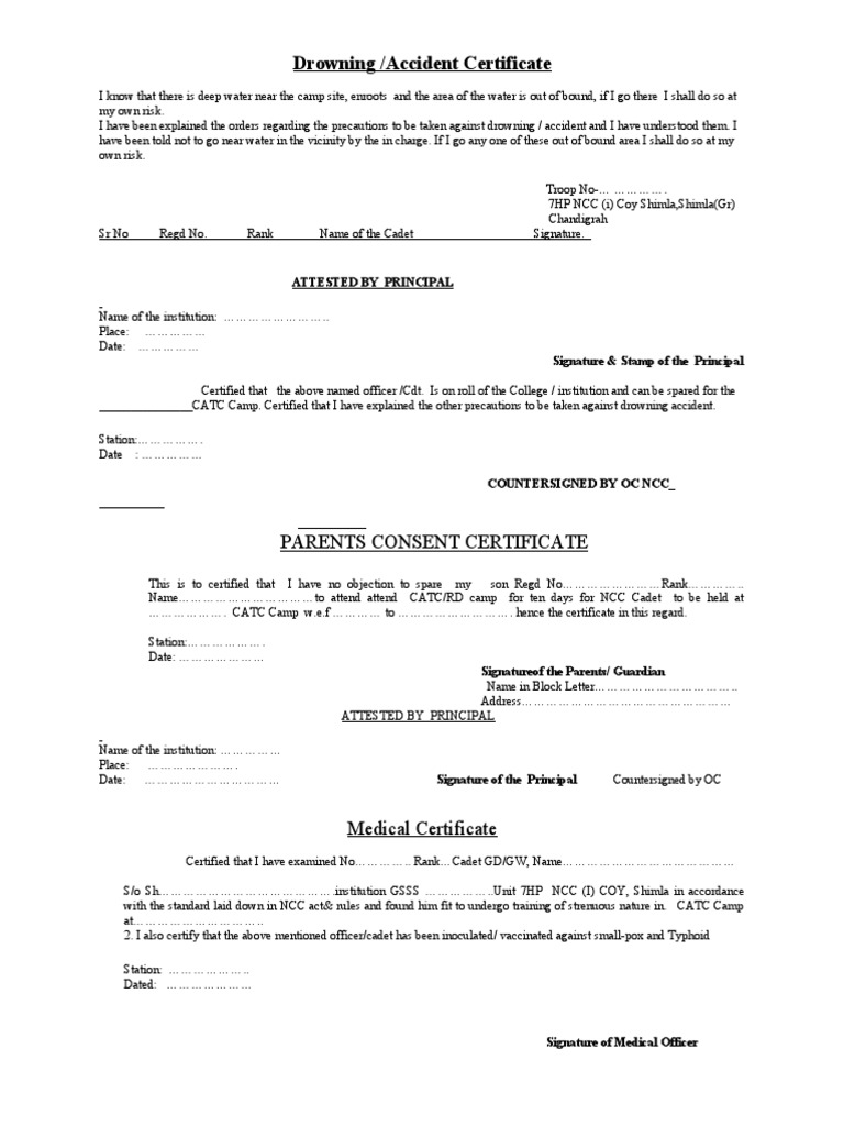 Camp Form | PDF