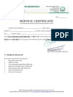 Service Certificate