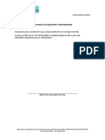 Declaração de não alojamento e mão de obra local