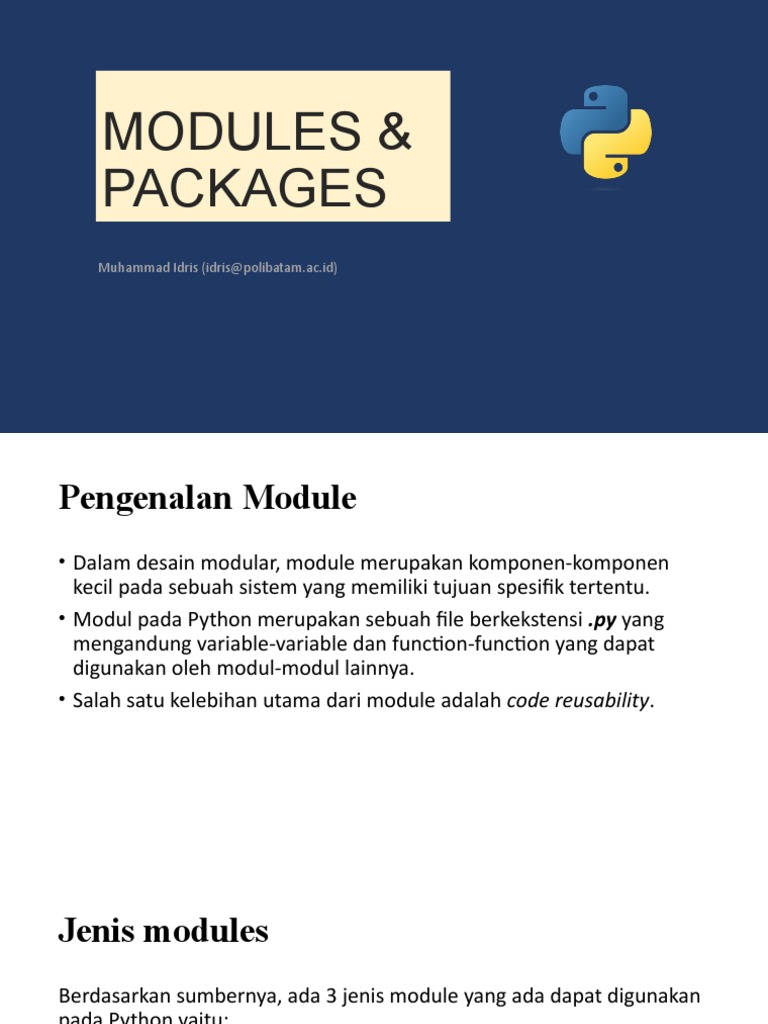 t11 - Modules Packages | PDF